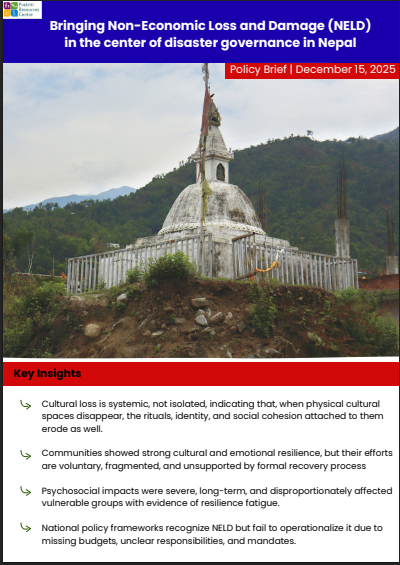 Bringing Non-Economic Loss and Damage (NELD) Report Cover